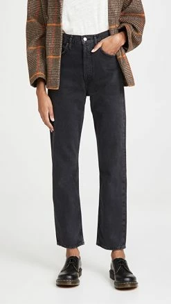 Hot Sale 😉 AGOLDE The 90's Pinch Waist 👖 Jeans Black Tea 🧨