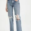 Buy ⭐ AGOLDE Lana Mid Rise Vintage Straight 👖 Jeans Backdrop 🔥
