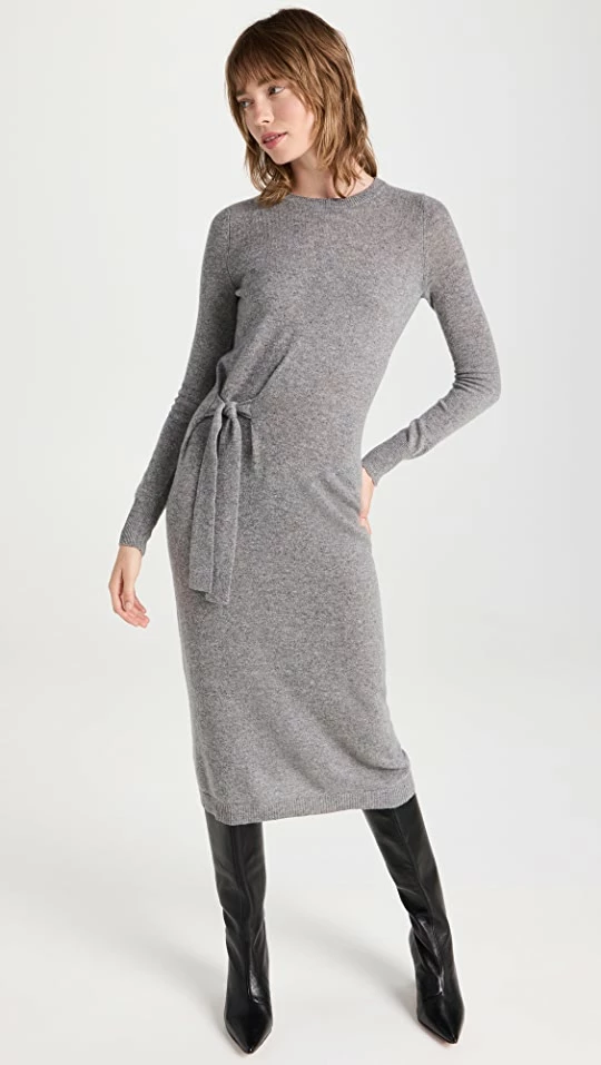 Discount β Autumn Cashmere Asymmetric Tied Crew Neck Cashmere π Dress Cement π€© 4 Discount β Autumn Cashmere Asymmetric Tied Crew Neck Cashmere π Dress Cement π€© - Image 2