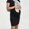 Best deal 🎉 BLANQI Everyday Maternity Cap Sleeve 👗 Dress Black ✔️
