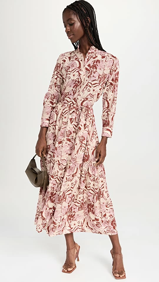 Buy ๐ Birds Of Paradis Mamie Long ๐ Dress Canela Palm ๐ 3 Buy ๐ Birds Of Paradis Mamie Long ๐ Dress Canela Palm ๐