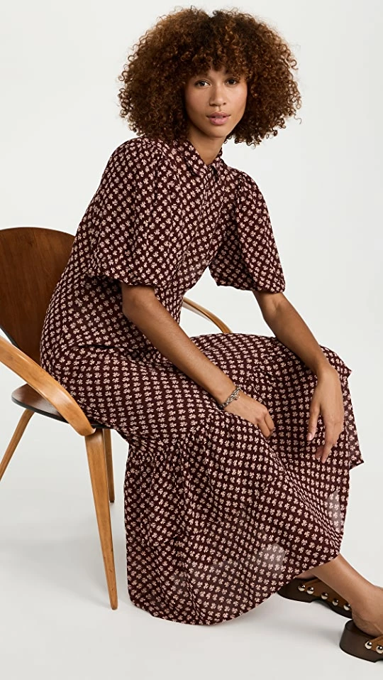 Deals ✔️ ByTiMo Drapy Georgette Puffed 👗 Dress Plum Flowers 👏 3 Deals ✔️ ByTiMo Drapy Georgette Puffed 👗 Dress Plum Flowers 👏