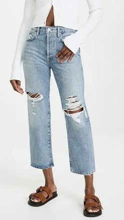 Brand new ✔️ Citizens Of Humanity Emery Crop Relaxed Straight 👖 Jeans Heatwave 😉