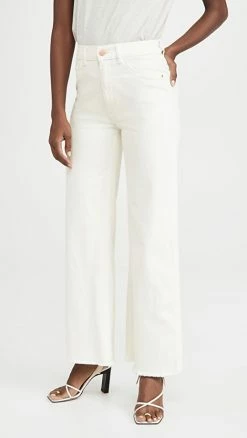 Deals ๐ DL1961 Hepburn Wide Leg High Rise ๐ Jeans Eggshell ๐งจ