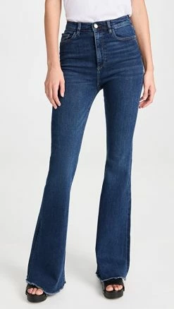 Best Sale โค๏ธ DL1961 Rachel Flare Ultra High Rise Instasculpt 35" ๐ Jeans Lt Seacliff (Performance) โค๏ธ