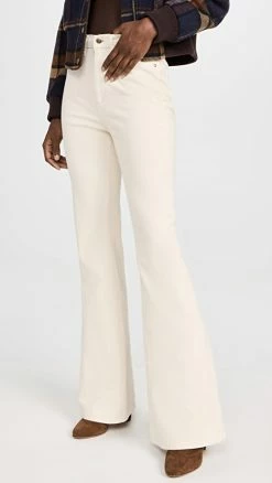 Promo ๐ DL1961 Rachel Flare: Ultra High Rise Instasculpt Eggshell (Corduroy) โญ