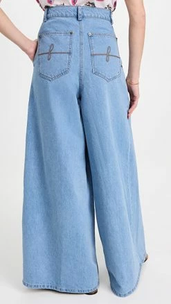Brand new 😉 Fe Noel Front Pleat Wide Leg 👖 Jeans Medium Wash 🔥 -BAUM UND PFERDGARTEN SHOP fnoel3003512004 1660240526351 2 0. UX540 . QL90