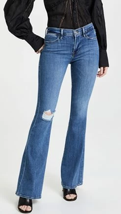 Top 10 🔔 FRAME High Flare 👖 Jeans Sunfaded Rips 🤩