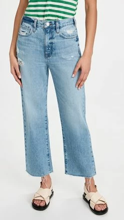 Cheap ❤️ FRAME Le Jane Crop 👖 Jeans Baines Rips 🥰