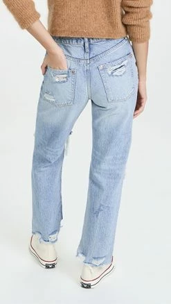 New 🎁 Free People Tapered Baggy Boyfriend 👖 Jeans Mid Century Blue ✔️ -BAUM UND PFERDGARTEN SHOP freep455681c605 1637187054922 2 0. UX540 . QL90