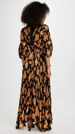 Cheapest 😉 Jonathan Simkhai Ames Collage Floral Print Three Quarter Sleeve Midi 👗 Dress Black Print 🧨 -BAUM UND PFERDGARTEN SHOP jondb3093214989 1656012789076 2 0. UX540 . QL90