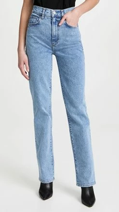 Best reviews of ๐ Le Jean High Rise Sabine Straight ๐ Jeans Blue Mist Wash ๐