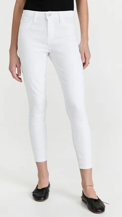 Buy ๐ L'AGENCE Margot Skinny ๐ Jeans Blanc ๐งฅ Coated โจ