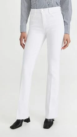 Deals ๐งจ L'AGENCE Ruth Straight Raw Hem ๐ Jeans Blan โ๏ธ