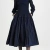 Flash Sale 🔔 Molly Goddard Shirred Taffeta Long Sleeve Midi 👗 Dress Navy ⭐ -BAUM UND PFERDGARTEN SHOP mgodd300031d6a1 1661442057063 2 0. UX540 . QL90