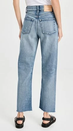 Best Sale 😉 MOUSSY VINTAGE Fargo Cropped Wide Straight 👖 Jeans Blue 👏 -BAUM UND PFERDGARTEN SHOP mouss302081a569 1657211776177 2 0. UX540 . QL90
