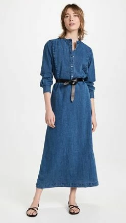Cheapest 💯 Nili Lotan Jasper 👗 Dress Deep Indigo 👏