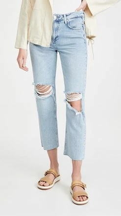 Cheapest π PAIGE Noella Straight π Jeans Doretta Destructed π