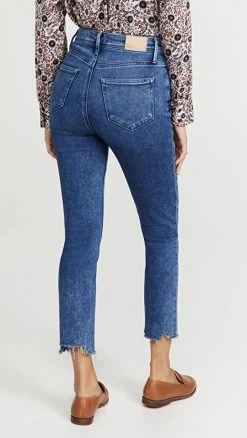 Buy 🥰 PAIGE Sarah Slim Crop 👖 Jeans Skysong W/ Distressed Hem 👍 -BAUM UND PFERDGARTEN SHOP pdeni413011c02c 1628783517657 2 0. UX540 . QL90