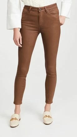 Best Pirce ๐งจ PAIGE Hoxton Ankle ๐ Jeans Cognac Luxe ๐งฅ Coating โ๏ธ