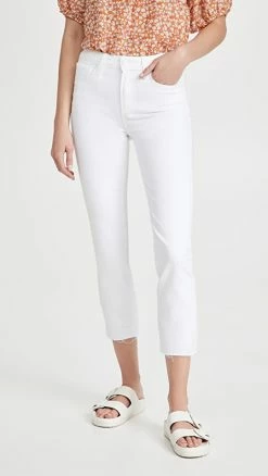Hot Sale 🔥 PAIGE Cindy Crop 👖 Jeans Crisp White 🔥