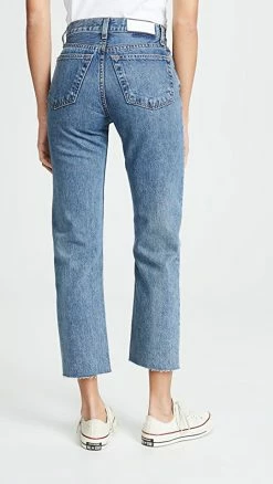 Outlet 🎁 RE/DONE High Rise Rigid Stove Pipe 👖 Jeans Medium Vain ✨ -BAUM UND PFERDGARTEN SHOP redon3004681748 q2 2 1. UX540 . QL90