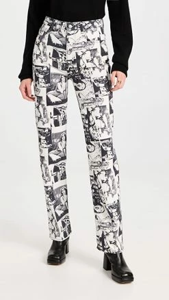 Cheap 👍 Reformation Cynthia High Rise Straight Long 👖 Jeans Typical 👧 Girls 🔥