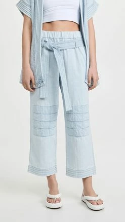 Coupon 💯 Stella McCartney Belted Wide Leg Denim 👖 Jeans Stella Dark Blue 😀