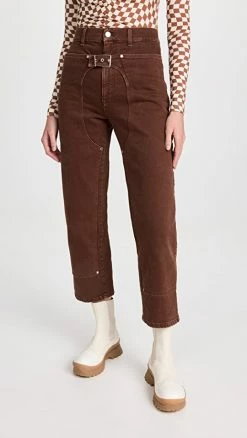 Cheap 😀 Stella McCartney Mahogany Workwear Cropped 👖 Jeans 🥰