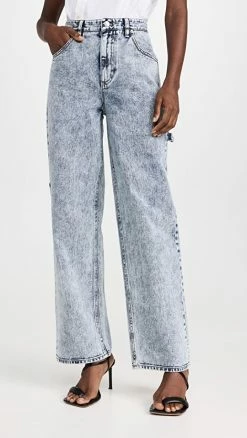 Hot Sale 🌟 Tibi Acid Wash Sam 👖 Jeans Acid Wash Blue ✔️