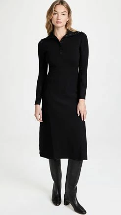 New 😍 Tory Burch Polo Sweater 👗 Dress Black 🤩