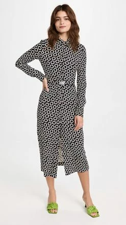 Cheap 🛒 Tory Burch The Flower Polo 👗 Dress Black Multi ⌛