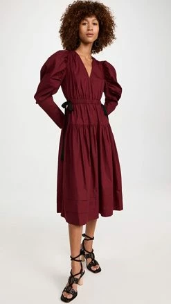 Best Sale 🥰 Ulla Johnson Althea 👗 Dress Bordeaux ✨